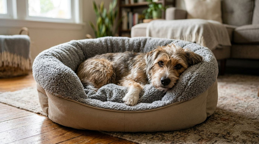Cozy pet beds for dogs that dig and nest before sleep