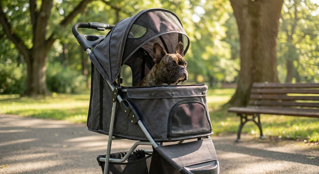 Dog strollers for French bulldogs and flat-faced breeds