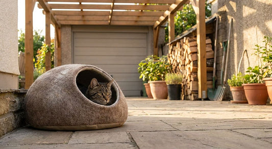 Cat cave beds for outdoor and garage cats