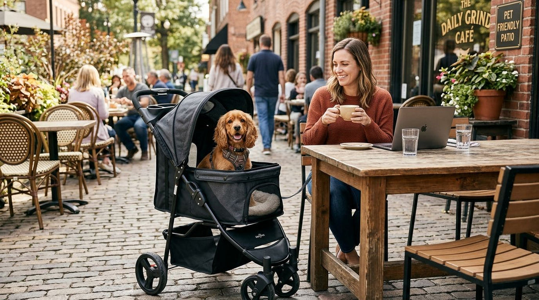 Dog strollers for pet-friendly restaurants and cafes