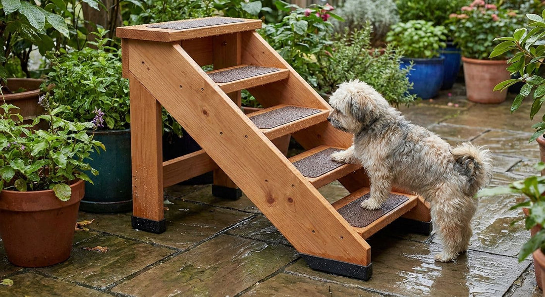 How to keep pet stairs non-slip and stable in wet weather
