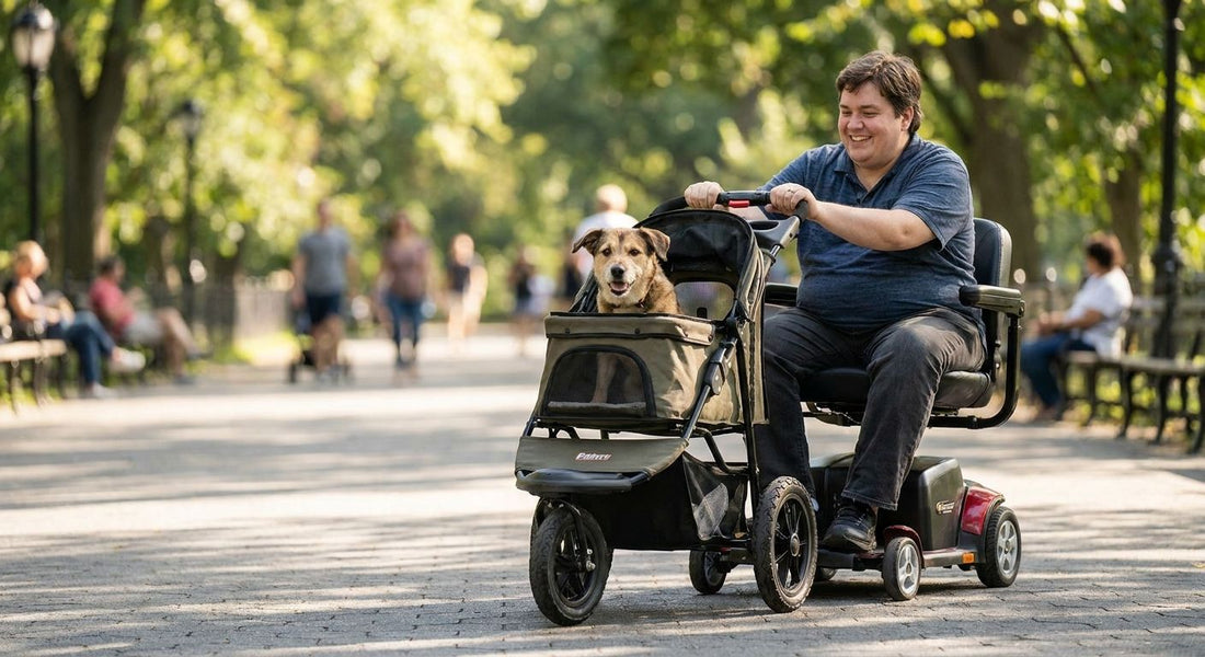 Dog strollers for owners with mobility limitations