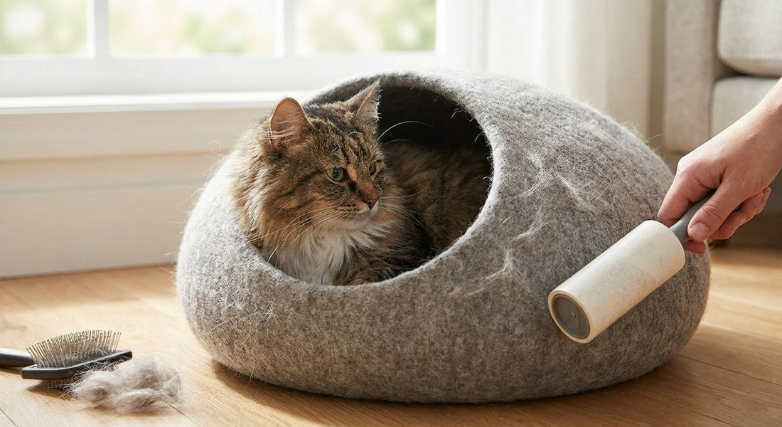 Cat cave beds for shedding control and easy cleaning