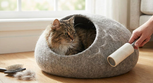 Cat cave beds for shedding control and easy cleaning