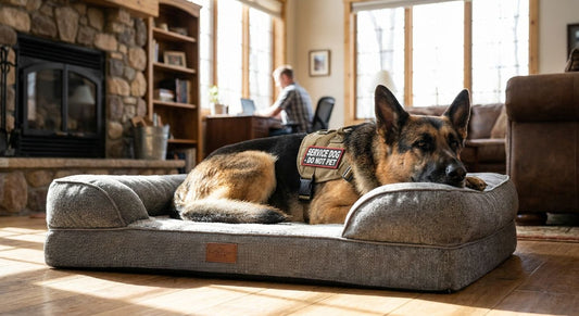Orthopedic dog beds for working and service dogs