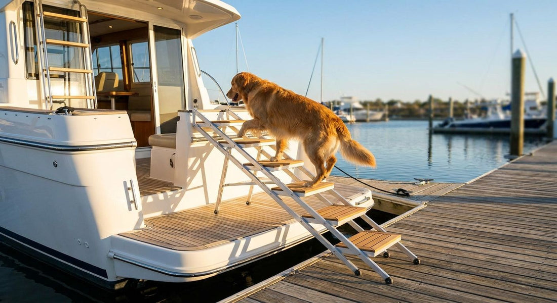 Pet stairs for boats and docks