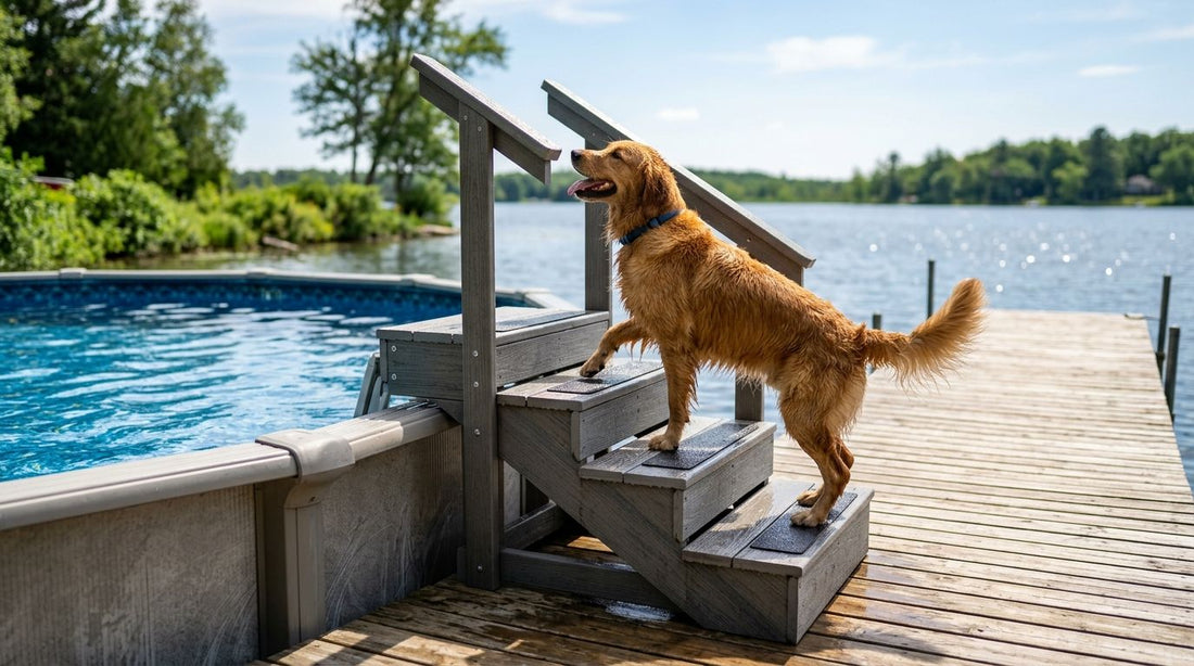 Pet stairs for above-ground pools and dock access