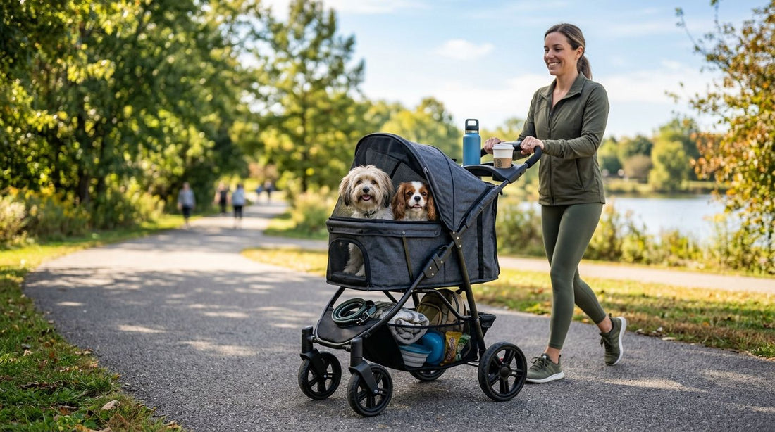 Best dog strollers with cup holders and storage