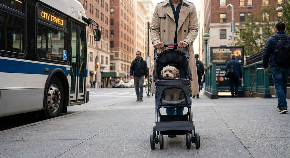 Dog strollers for city living and public transit