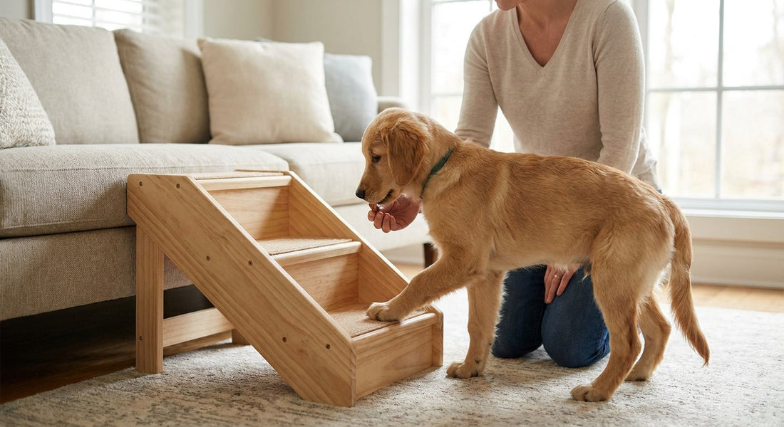 How to train your dog to use pet stairs