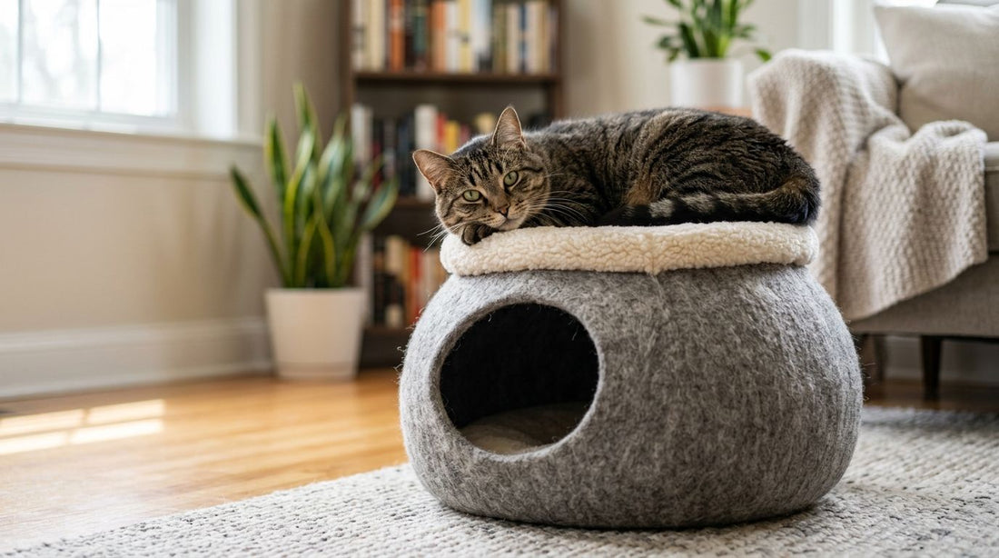 Best cat cave beds with a perch on top