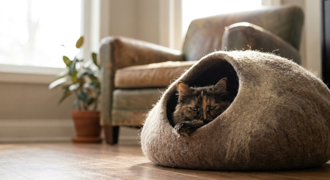 How cat cave beds help nervous cats feel secure