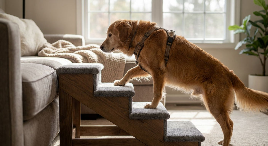 Pet stairs for dogs with limited mobility